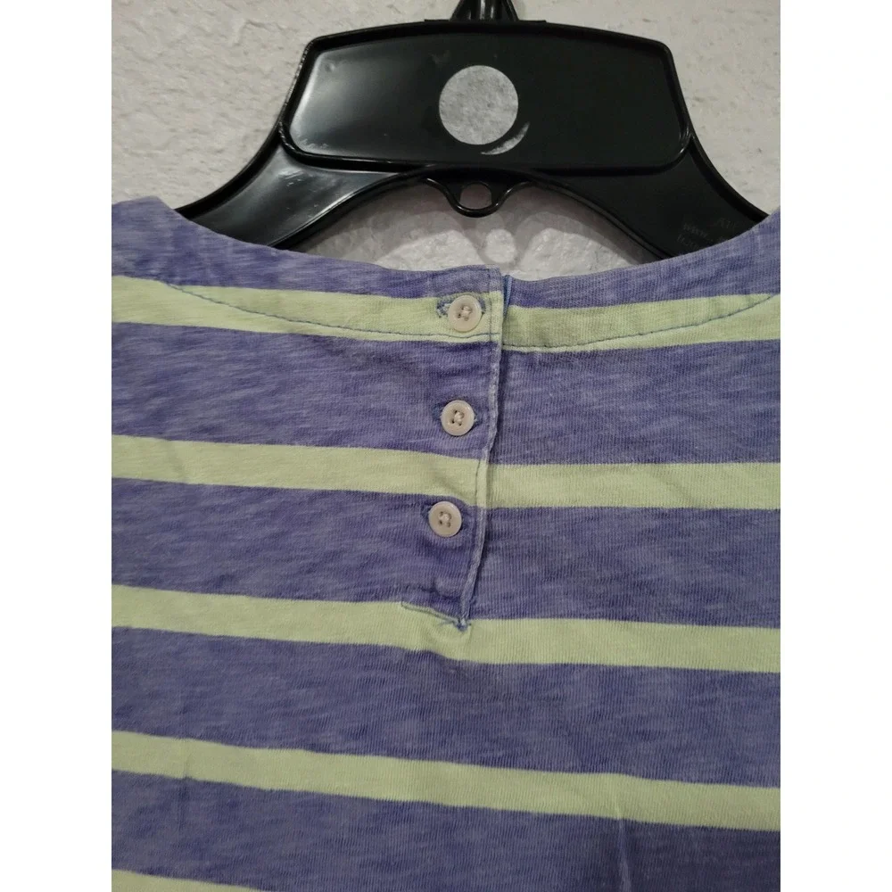 Crewcuts Girls Blue Lime Green Striped Cotton Pocket Shift Dress Size 4/5‎ #10
